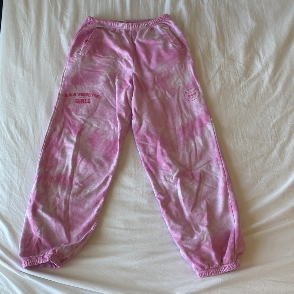 Pink Tie dye sweatpants, Adeline Morin Fanjoy Merch